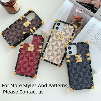Soft Cover PU Mobile Phone Case For iPhone 14 13 12 Pro Max All-inclusive Luxury Fashion Designer Quare Case