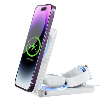 15W Aluminum Foldable Holder For Mobile Phones Qi Function And Magnetic Power Charger