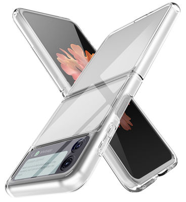 Wireless Charge Supported Customize Phone Cover For Samsung Galaxy Z Flip 3 Transparent Cover