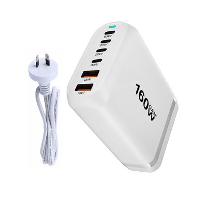 MacBook Mobile Phone OEM 160W 4USB Ports 2USB-C Ports PD Fast Desk Phone Charger