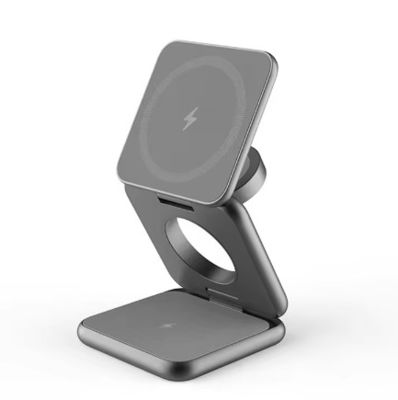 3 in 1 Foldable Wireless Charger Stand For iPhone 15 14 13 Holder Magnetic Fast Charging Station