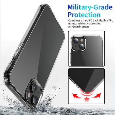 15 Pro MAX Clear Acrylic TPU Phone Case with Fashion Element and Camera Frame