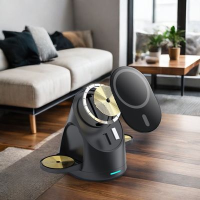 15W Portable QI Multifunctional 3 in 1 Magnetic Wireless Stand For iPhone 15 14 13 Pro