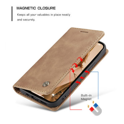 CaseMe 15 Pro Phone Case TPU Leather Back Cover with Card Magnetic Holder and Test