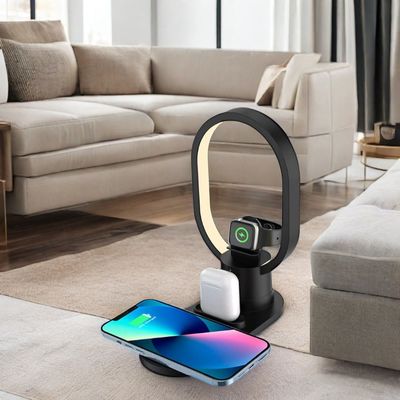 15W Fast Magnetic Wireless Charger for Bedside Lamp and 4 in 1 Magnetic Charging