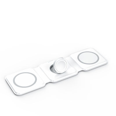 Powerful 3 in 1 Wireless Charger with USB-Type C Input Port and Magnetic Foldable Design