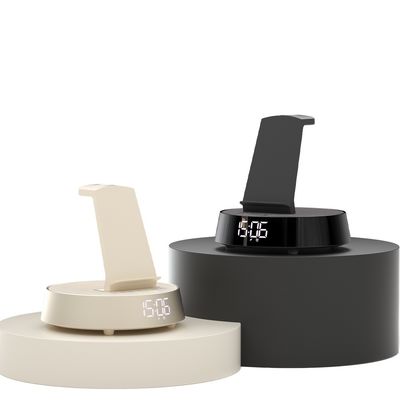 15W Fast Wireless Charger and Multi-Function Alarm Clock 6-in-1 for Mobile Phone
