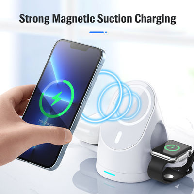 Foldable Magnetic Wireless Charger for Watch Earphone Smart Adapter 5W 7.5W 10W 15W Black