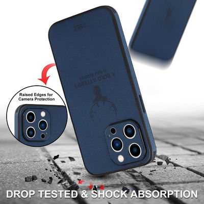 Deer Pattern Leather TPU Mobile Phone Case for iPhone 15 Pro Max 14 Pro Camera Lens Protection