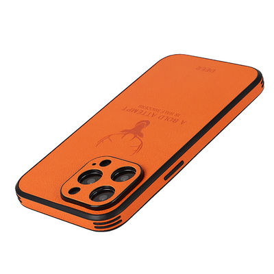 Deer Pattern Leather TPU Mobile Phone Case for iPhone 15 Pro Max 14 Pro Camera Lens Protection