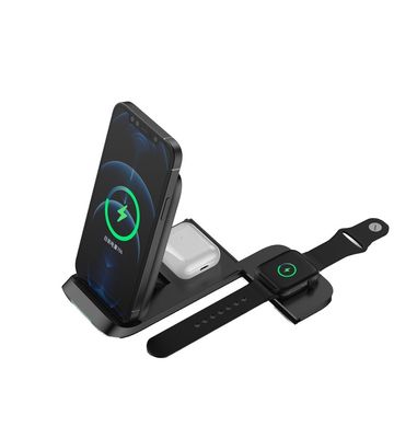 Overvoltage Protection Magnetic Qi 15W Wireless Charger for Watch Airpods and Phones