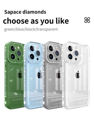 iPhone 14 Pro Max Clear TPU Phone Case with Dustproof Function and Transparent Design