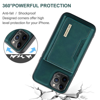 Khaki Magnetic Card Holder Wallet Mobile Phone Cases for iPhone 11 12 13 14 15 Pro Max