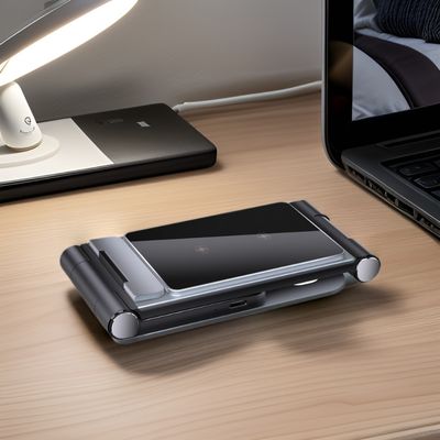 9V/2A Output Fast Charger for Smart Watch Earphone Qi Aluminum Alloy Wireless Charger