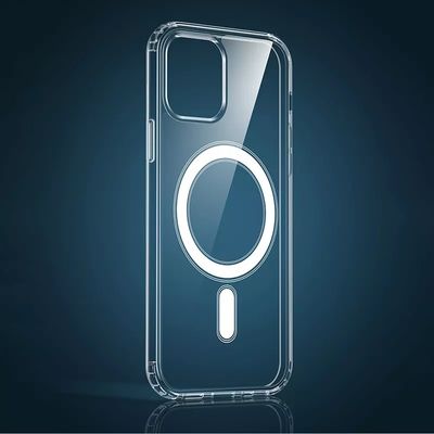 14 Pro Max Universal Shockproof Magnetic Clear TUP Phone Case for iPhone XR 11 12 13