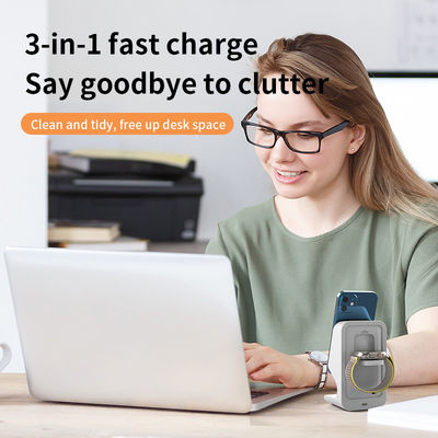 3 In 1 Magnetic Wireless Charger for iPhone 15 14 13 12 10w 15w Fast Charging Station