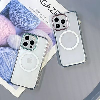 Support Wireless Charge Soft Silicone Phone Case For Iphone 13 Pro Max Magnetic Cover