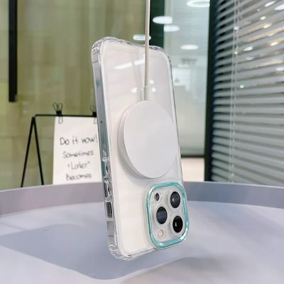 Support Wireless Charge Soft Silicone Phone Case For Iphone 13 Pro Max Magnetic Cover