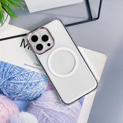 Support Wireless Charge Soft Silicone Phone Case For Iphone 13 Pro Max Magnetic Cover
