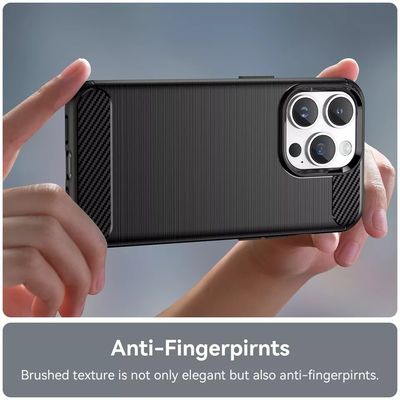 Shockproof Thin Carbon Fiber Soft TPU Silicone Mobile Phone Case for iPhone 13 14 Pro Max