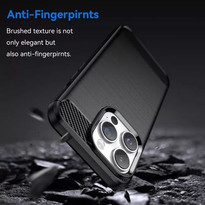 Shockproof Thin Carbon Fiber Soft TPU Silicone Mobile Phone Case for iPhone 13 14 Pro Max