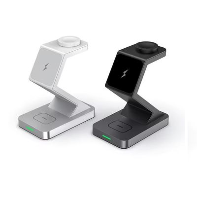 15w 3 in 1 Wireless Magnetic Fast Wireless Charging Station with ABS Input voltage and current 9V/2A