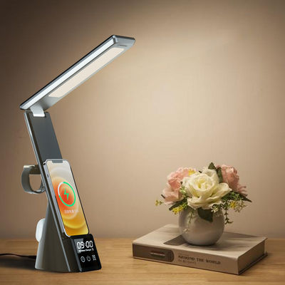 Multifunctional Wireless Charging Table Lamp with ABS Material and Folding Bracket