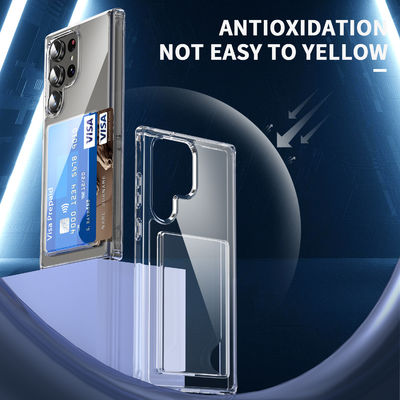 Mobile Phone Cases for Samsung Galaxy S23 S23U Shockproof Hard PC Transparent Clear and Card Holder