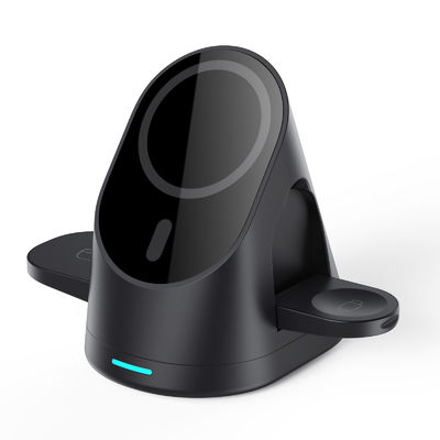 Intelligent 3 in 1 Fast Charging Station with Strong Magnetic Suction and Qi Function