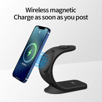 ABS Material 3 in 1 Magnetic Wireless Charger for iPhone 14 Pro Max and Smart Watch 6 5