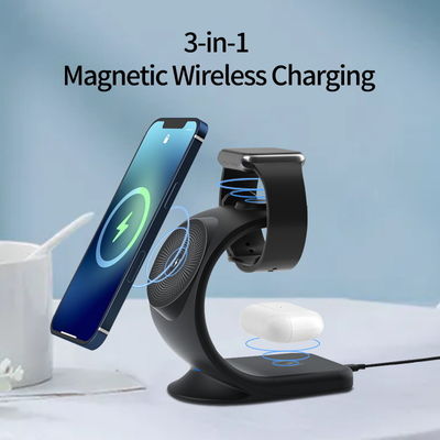 ABS Material 3 in 1 Magnetic Wireless Charger for iPhone 14 Pro Max and Smart Watch 6 5