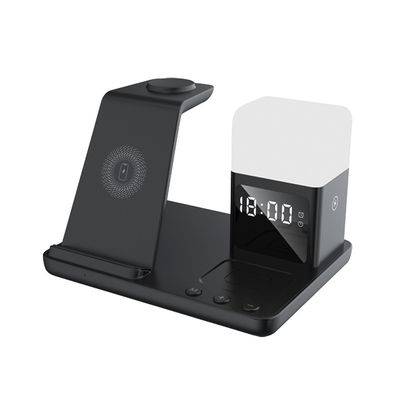 Digital Alarm Clock 15W Fast Charger 6 In 1 Wireless Charger with 9V-1.67A Input