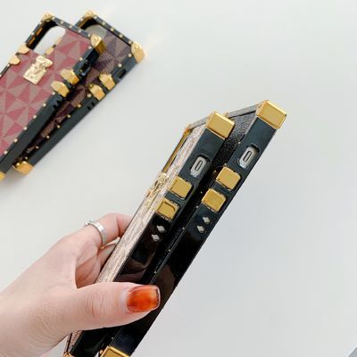 Soft Cover PU Mobile Phone Case For iPhone 14 13 12 Pro Max All-inclusive Luxury Fashion Designer Quare Case