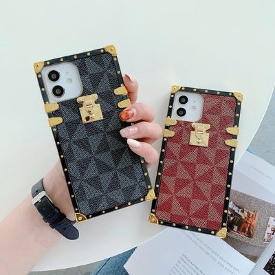 Soft Cover PU Mobile Phone Case For iPhone 14 13 12 Pro Max All-inclusive Luxury Fashion Designer Quare Case