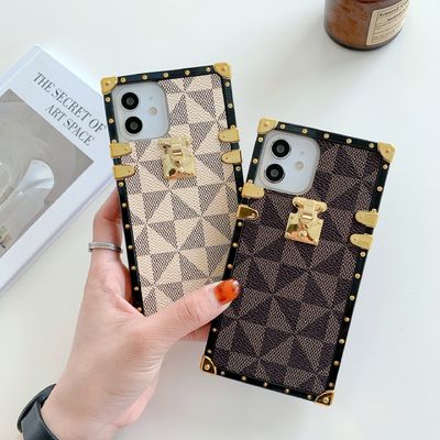 Soft Cover PU Mobile Phone Case For iPhone 14 13 12 Pro Max All-inclusive Luxury Fashion Designer Quare Case