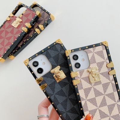 Soft Cover PU Mobile Phone Case For iPhone 14 13 12 Pro Max All-inclusive Luxury Fashion Designer Quare Case