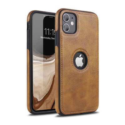 Iphone 12 Pro Max Car Line Stitching PU PC Leather Soft Phone Cover Luxury Cell Case