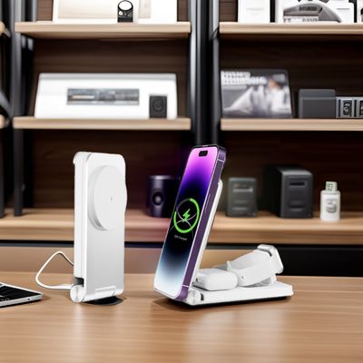 15W Aluminum Foldable Holder For Mobile Phones Qi Function And Magnetic Power Charger