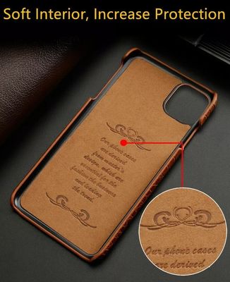 Fashion element Genuine Leather Classic Customized Cell Cover For iPhone 12 Pro Max