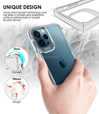 Private Mold Shockproof TPU PC Clear Phone Case for iPhone 12 Samsung Huawei