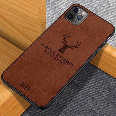 BROWN PU Elk Leather Phone Case Cover For IPhone HUAWEI SAMSUNG Scratch-proof Function
