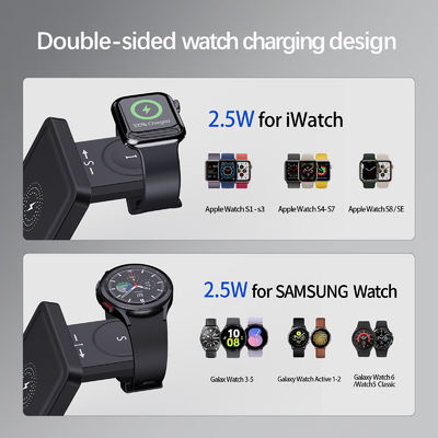 Earphone Compatible 3 In 1 Portable Charger For IWatch And Samsung Watch ABS Material