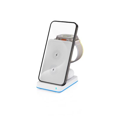 Earphone Compatible 3 In 1 Portable Charger For IWatch And Samsung Watch ABS Material