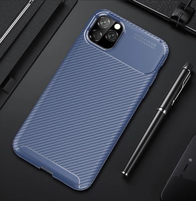 Function Protect Mobile Phone TPU Case Carbon Fiber Brushed for iPhone 11 Pro Max