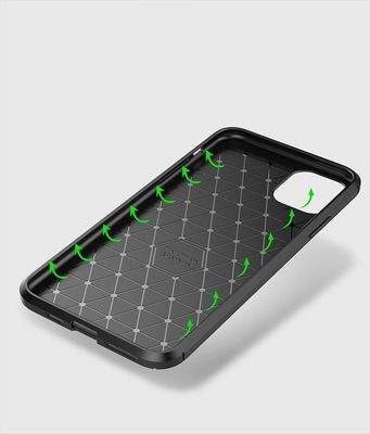 Function Protect Mobile Phone TPU Case Carbon Fiber Brushed for iPhone 11 Pro Max
