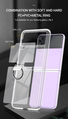 Applicable Model Galaxy Z Flip3 5G Smartphone Cover With Metal Ring Holder