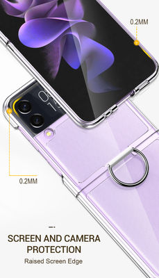 Applicable Model Galaxy Z Flip3 5G Smartphone Cover With Metal Ring Holder