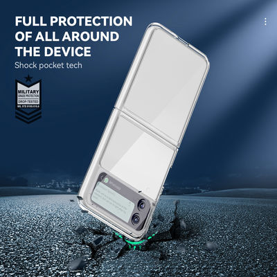 Wireless Charge Supported Customize Phone Cover For Samsung Galaxy Z Flip 3 Transparent Cover