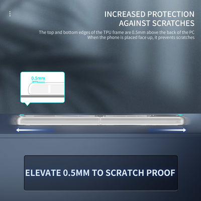 Wireless Charge Supported Customize Phone Cover For Samsung Galaxy Z Flip 3 Transparent Cover