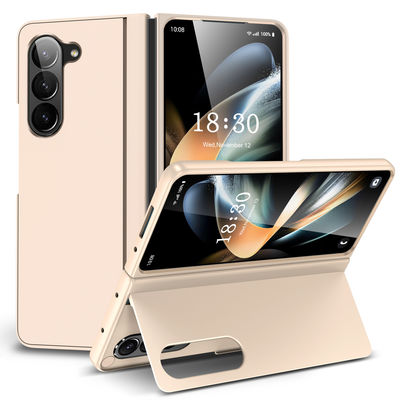 5G Fashion PC Protective Phone Case Samsung Zfold 5 With Flip Stand And Black Color